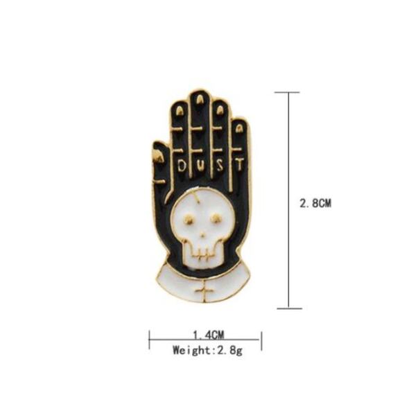 Dust Skeleton Hand Pin Brooch - Picture 1 of 1
